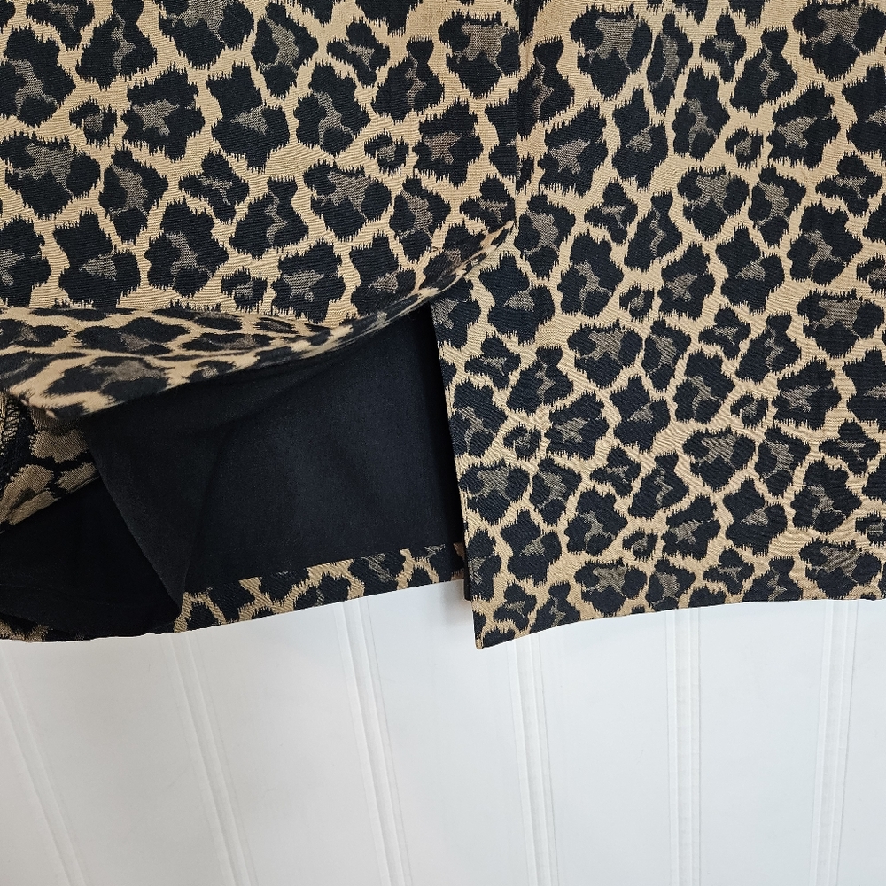 Talbots Cheetah Print A-Line Skirt 10P Canvas Petite Leopard Above Knee - Picture 11 of 14